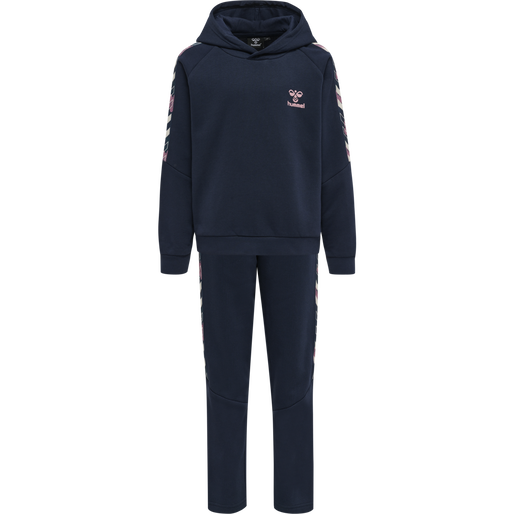 hmlZOE HOODIE SUIT, BLACK IRIS, packshot