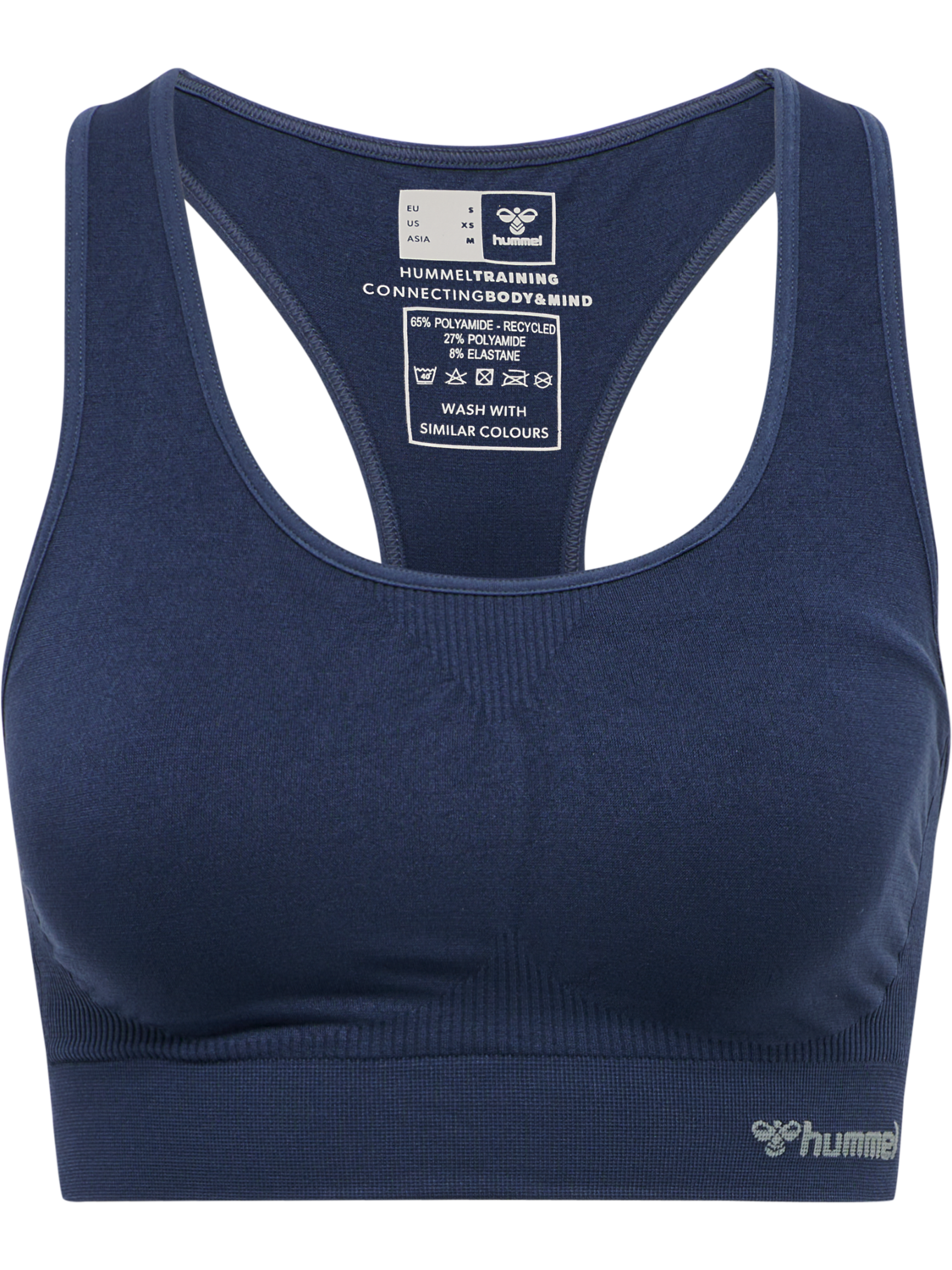 hmlTIF SEAMLESS SPORTS TOP, BLACK IRIS, packshot