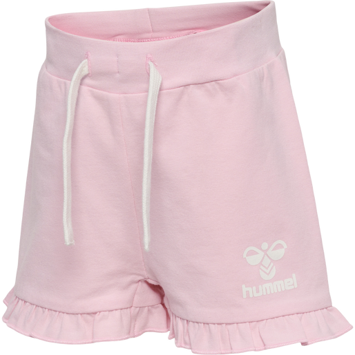 hmlDREAM RUFFLE SHORTS, PARFAIT PINK, packshot