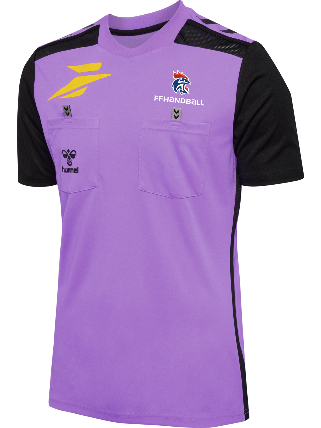 FFHB NEW REFEREE JERSEY S/S, SAND VERBENA WO SPONSOR, packshot