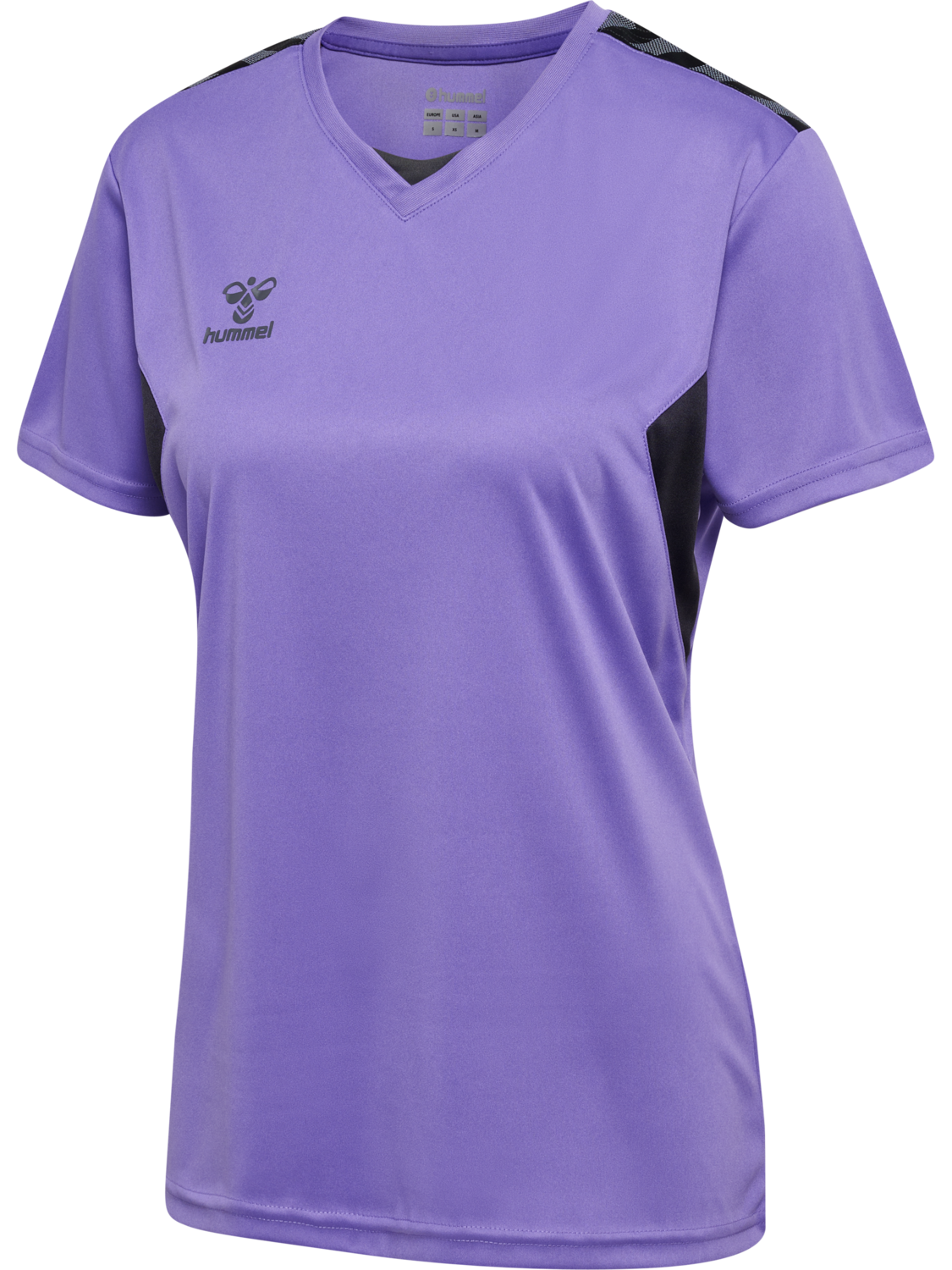 hmlAUTHENTIC PL JERSEY S/S WOMAN, DAHLIA PURPLE/ASPHALT, packshot