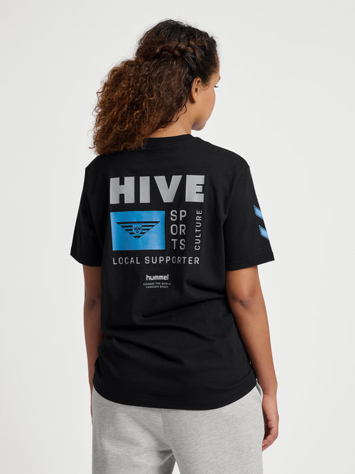 hmlHIVE MASON T-SHIRT, BLACK, model