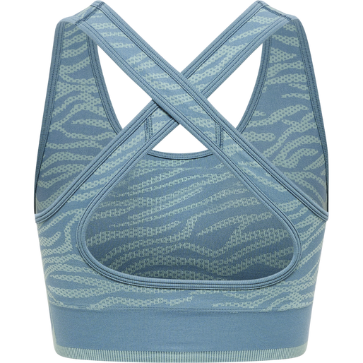 hmlMT SAGA SEAMLESS SPORTS TOP, NORTH ATLANTIC/BLUE SURF MELANGE, packshot