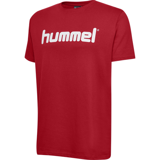 HUMMEL GO COTTON LOGO T-SHIRT S/S, TRUE RED, packshot