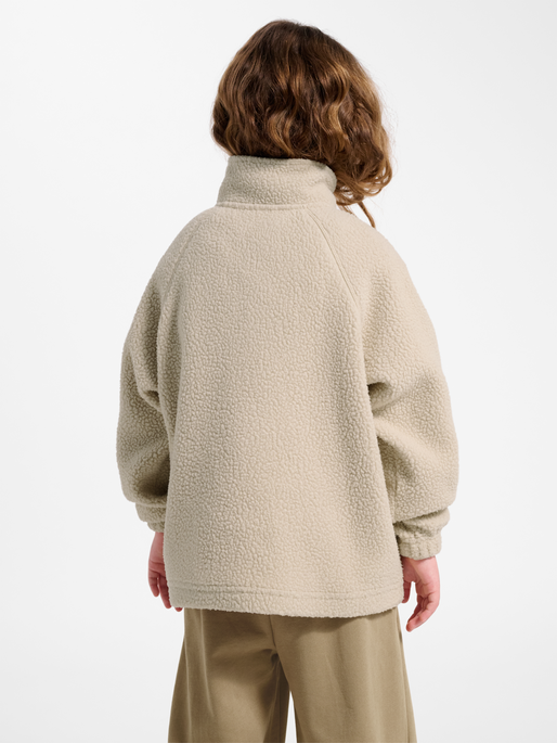 hmlJR MARTINI HALF ZIP JACKET, OATMEAL, model