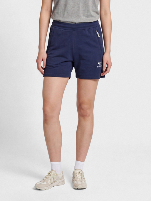 hmlMOVE GRID COTTON SHORTS WOMAN, MARINE, model