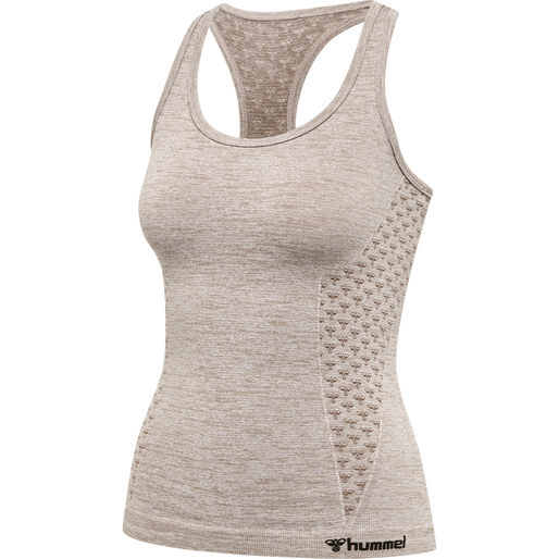 hmlCI SEAMLESS TOP, DRIFTWOOD MELANGE, packshot