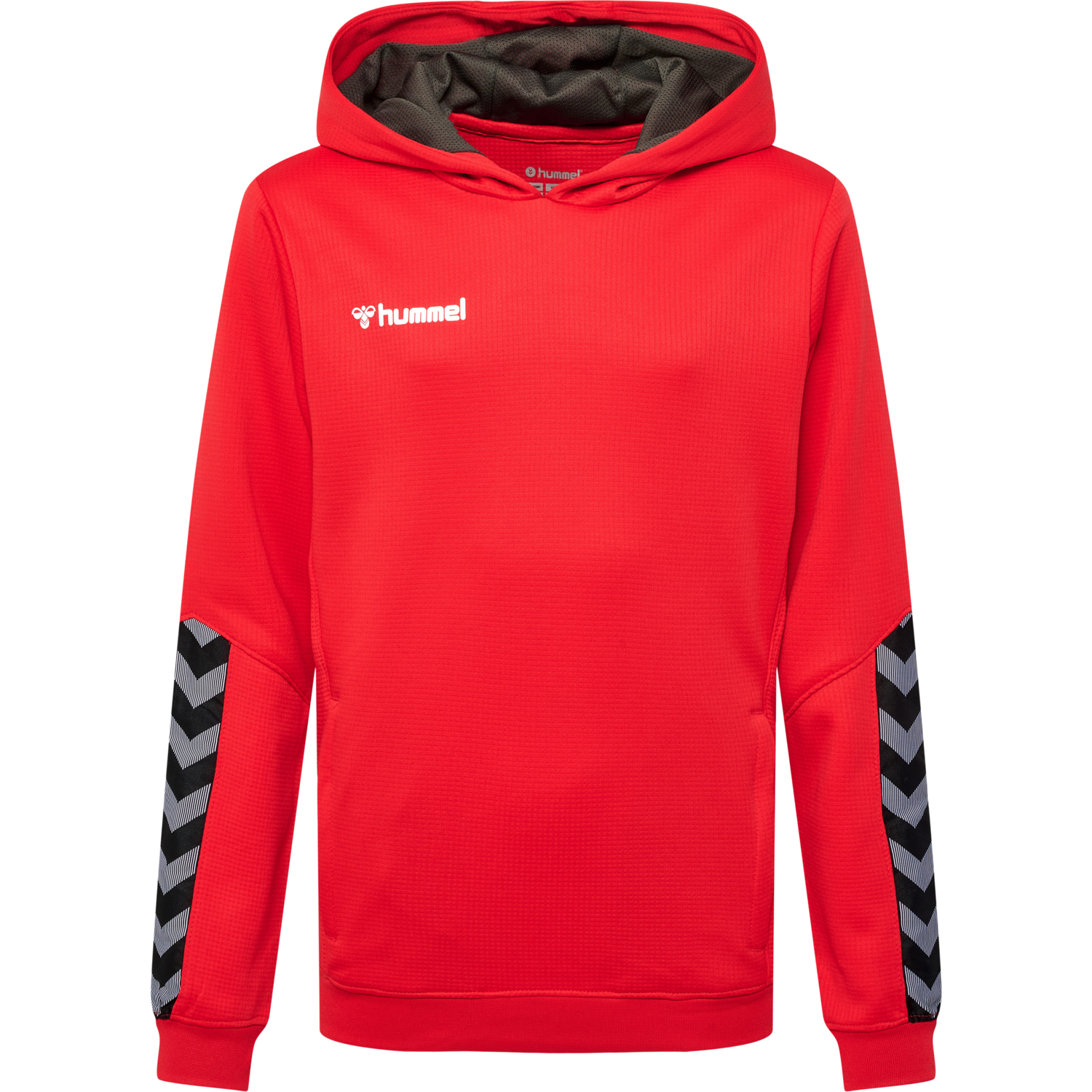 hmlAUTHENTIC KIDS POLY HOODIE, TRUE RED, packshot