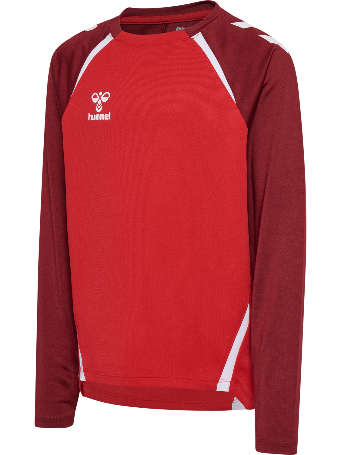 hmlLEAD 2.0 CREW SWEAT KIDS, TRUE RED/MAROON, packshot