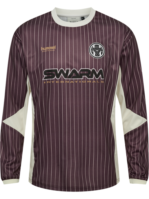 hmlLOOSE JERSEY LS STRIPE TOPSCORER, VINEYARD WINE hmlLOOSE JERSEY LS STRIPE TOPSCORER, VINEYARD WINE, packshot