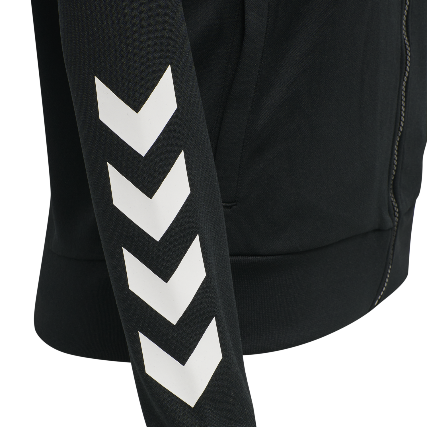 hmlLEGACY POLY WOMAN ZIP JACKET, BLACK, packshot