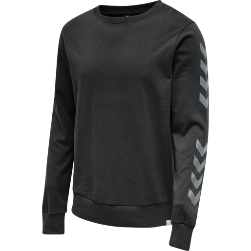 hmlLEGACY CHEVRON SWEATSHIRT, BLACK, packshot