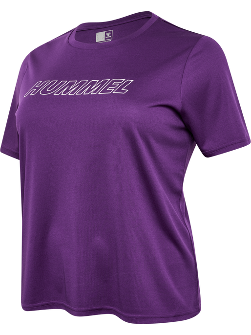 hmlTE CURVY T-SHIRT PLUS, IMPERIAL PURPLE, packshot