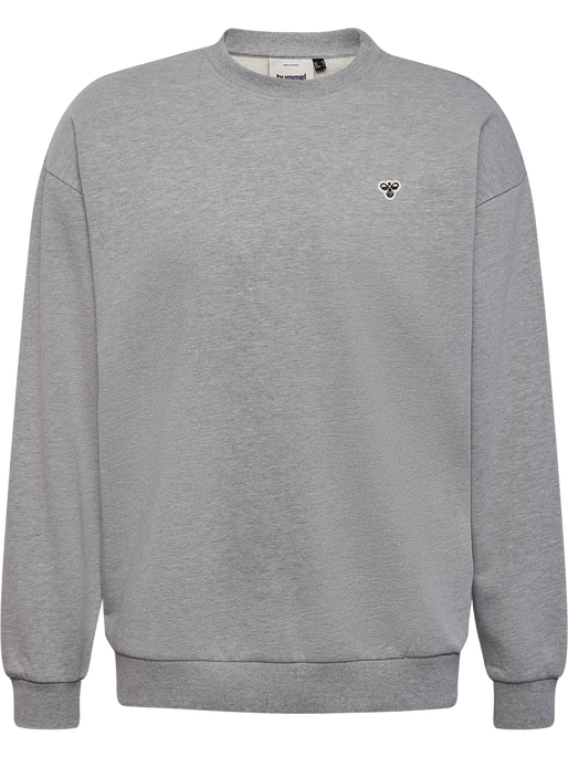 hmlLOOSE CREWNECK BEE, GREY MELANGE hmlLOOSE CREWNECK BEE, GREY MELANGE, packshot