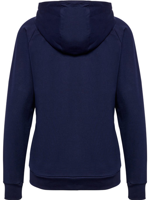 HUMMEL GO COTTON LOGO HOODIE WOMAN, MARINE, packshot