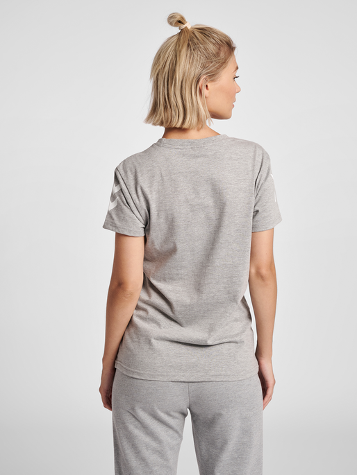 HUMMEL GO COTTON T-SHIRT WOMAN S/S, GREY MELANGE, model