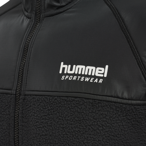 hmlLGC CHARLEY FLEECE JACKET, BLACK hmlLGC CHARLEY FLEECE JACKET, BLACK, packshot