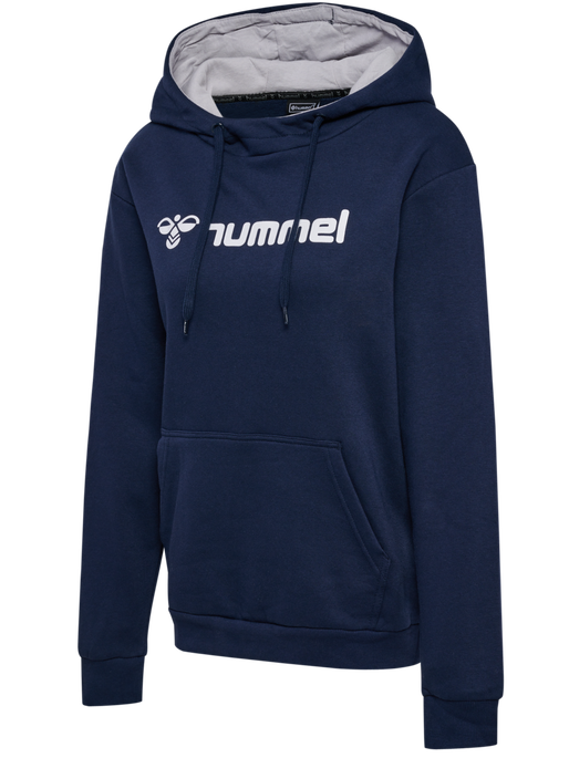 hmlMOVER COTTON HOODIE WOMAN, MARINE, packshot