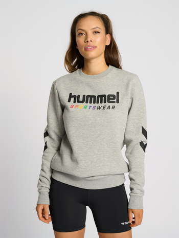 hmlRAINBOW SPORTSWEAR SWEATSHIRT, GREY MELANGE, model