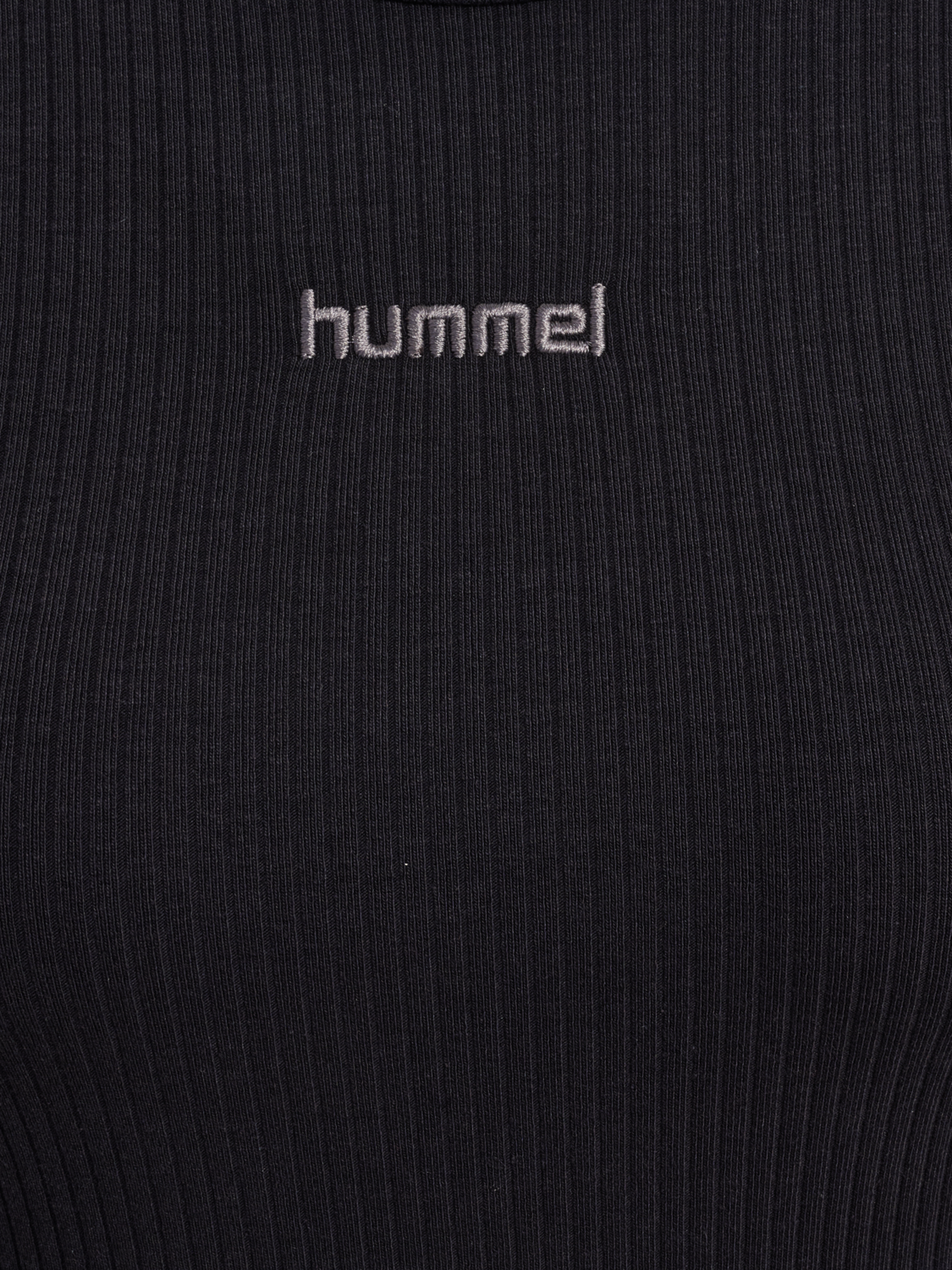 hmlFOUNDATION RIB T-SHIRT L/S, BLACK, packshot