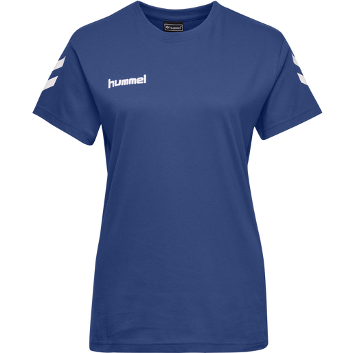 HMLGO COTTON T-SHIRT WOMAN S/S, TRUE BLUE, packshot