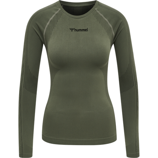 hmlMT SHAPING SEAMLESS T-SHIRT L/S, THYME, packshot