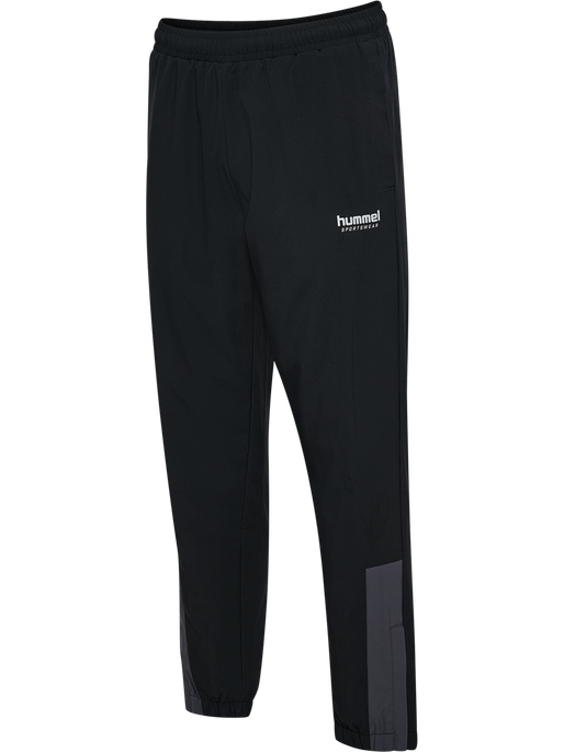 hmlLOOSE TRACK PANTS SPORTSWEAR, BLACK hmlLOOSE TRACK PANTS SPORTSWEAR, BLACK, packshot