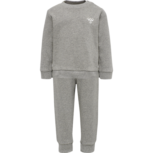 hmlSANTO CREWSUIT, GREY MELANGE, packshot