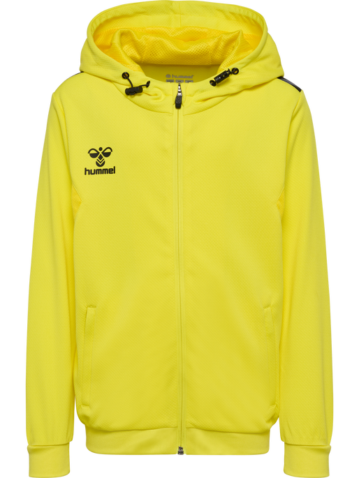 hmlAUTHENTIC PL ZIP HOODIE KIDS, BLAZING YELLOW, packshot