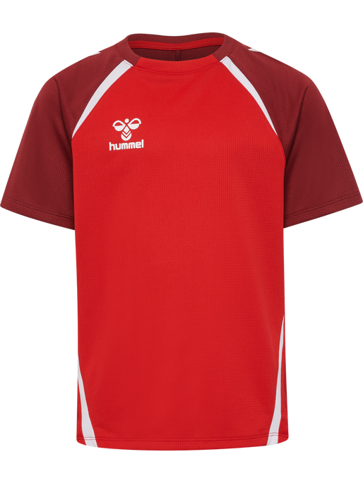 hmlLEAD 2.0 JERSEY S/S KIDS, TRUE RED/MAROON, packshot