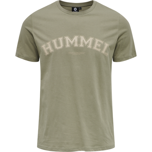 hmlVARSITY T-SHIRT, VETIVER, packshot