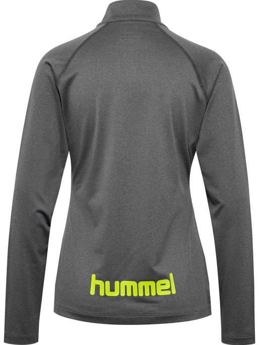 hmlSPRINT HALF ZIP WOMAN, FORGED IRON MELANGE, packshot