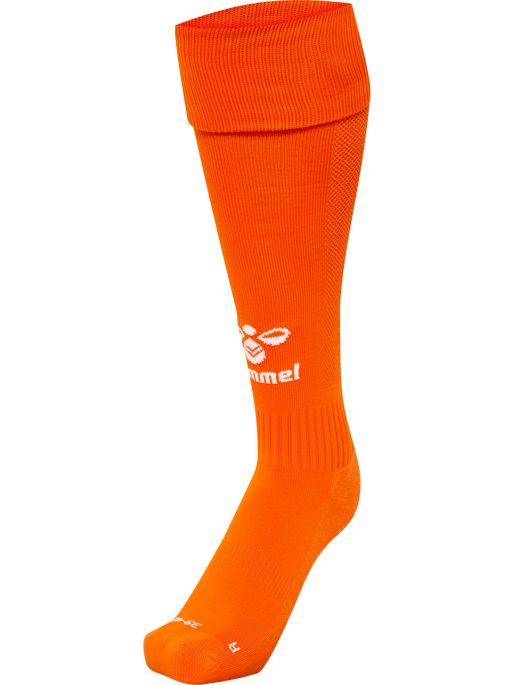 hmlESSENTIAL FOOTBALL SOCKS, ORANGE TIGER/WHITE, packshot