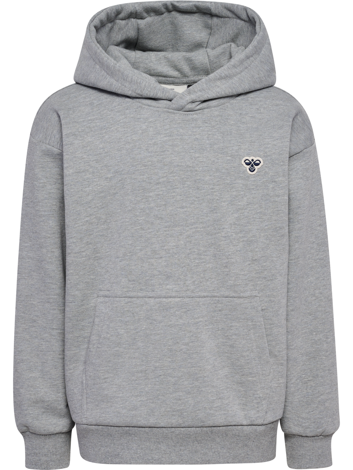 hmlJR LOOSE HOODIE BEE, GREY MELANGE, packshot