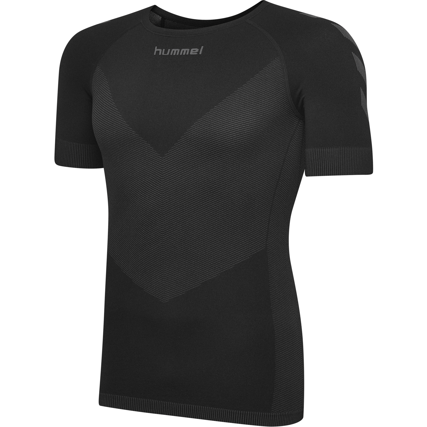 HUMMEL FIRST SEAMLESS JERSEY S/S , BLACK, packshot