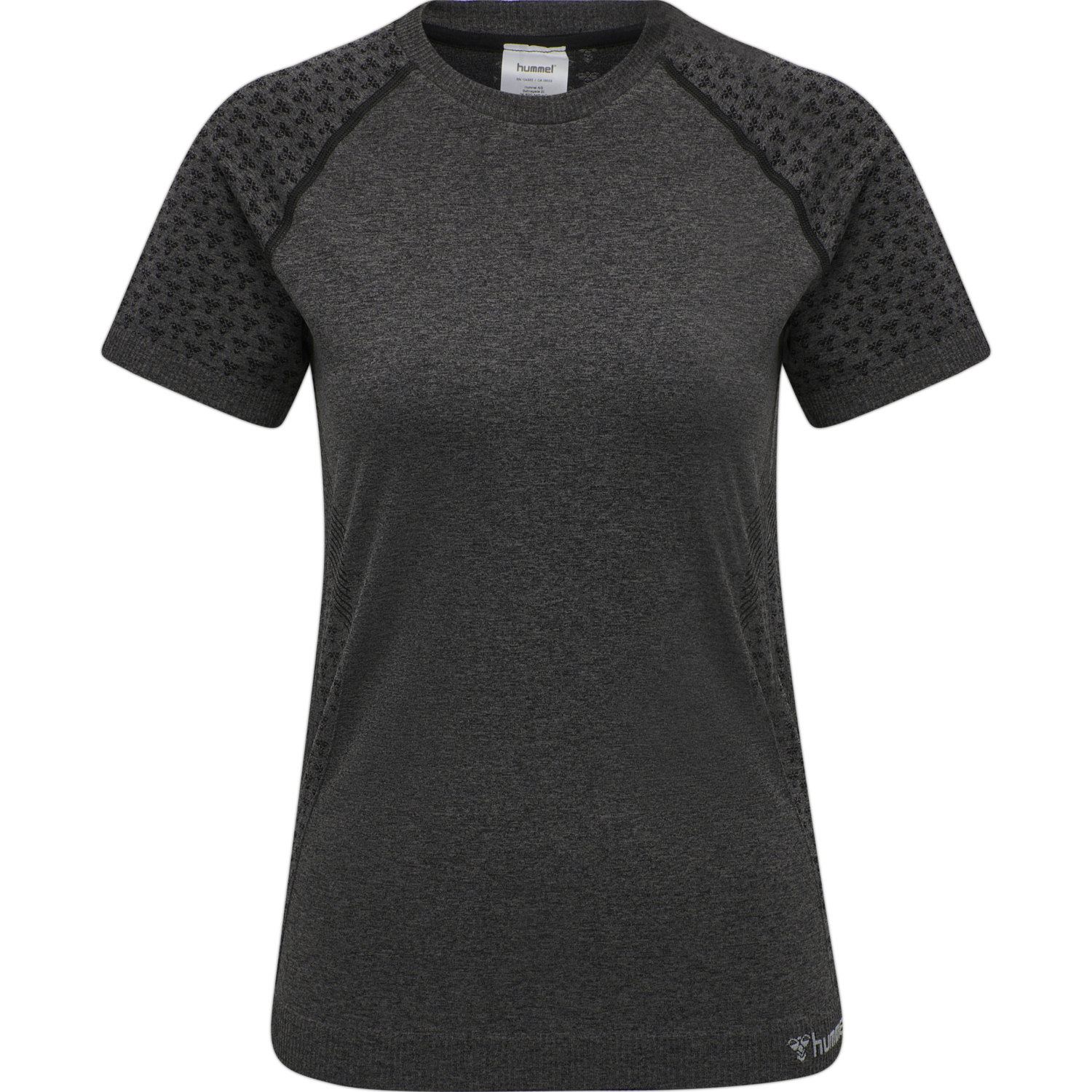 hmlCI SEAMLESS T-SHIRT, BLACK MELANGE, packshot