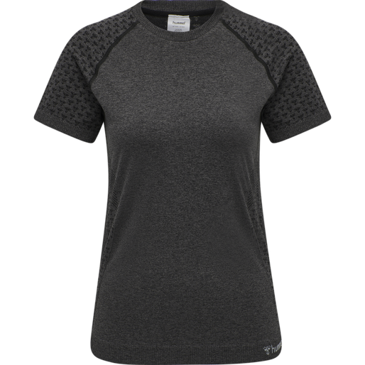 hmlCI SEAMLESS T-SHIRT, BLACK MELANGE, packshot