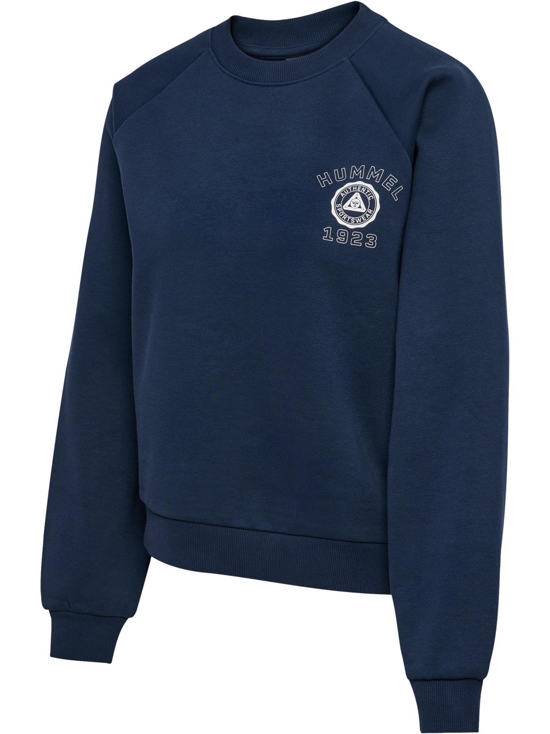 hmlKEEPER W BOXY GRAPHIC CREWNECK, DRESS BLUES, packshot