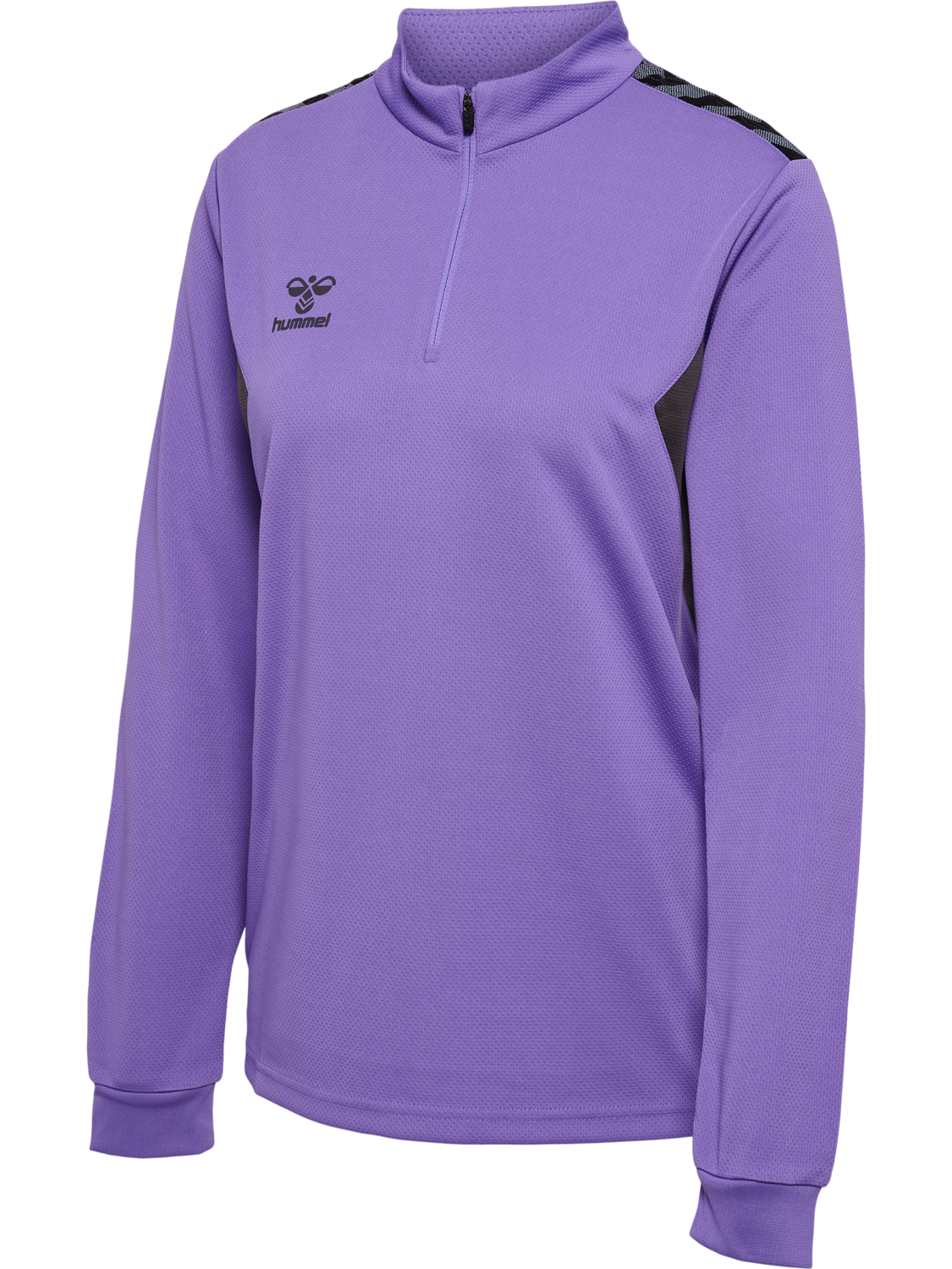 hmlAUTHENTIC HALF ZIP SWEAT WOMAN, DAHLIA PURPLE/ASPHALT, packshot
