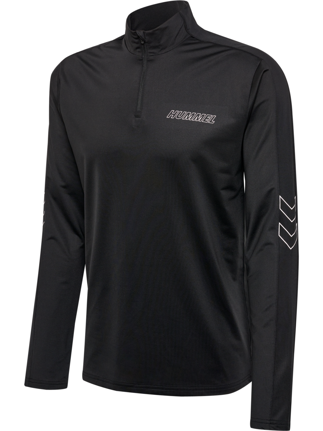 hmlTE STRENGTH PL HALF ZIP, BLACK, packshot
