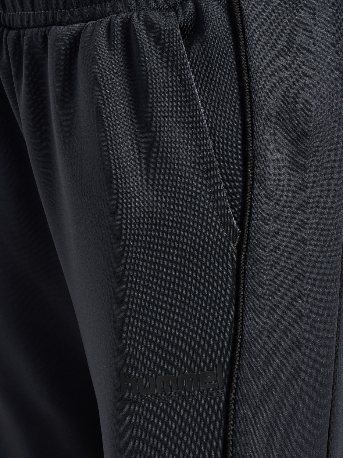 hmlJR INTERLOCK ADJUST PANTS, EBONY, packshot