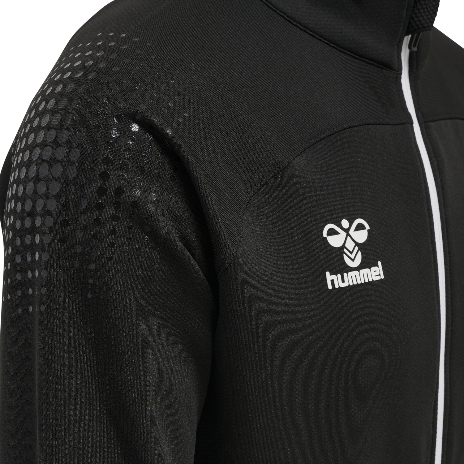 hmlLEAD POLY ZIP JACKET, BLACK, packshot