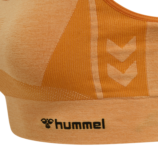 hmlCLEA SEAMLESS  SPORTS TOP, BLAZING ORANGE/CARROT CURL MELANGE, packshot