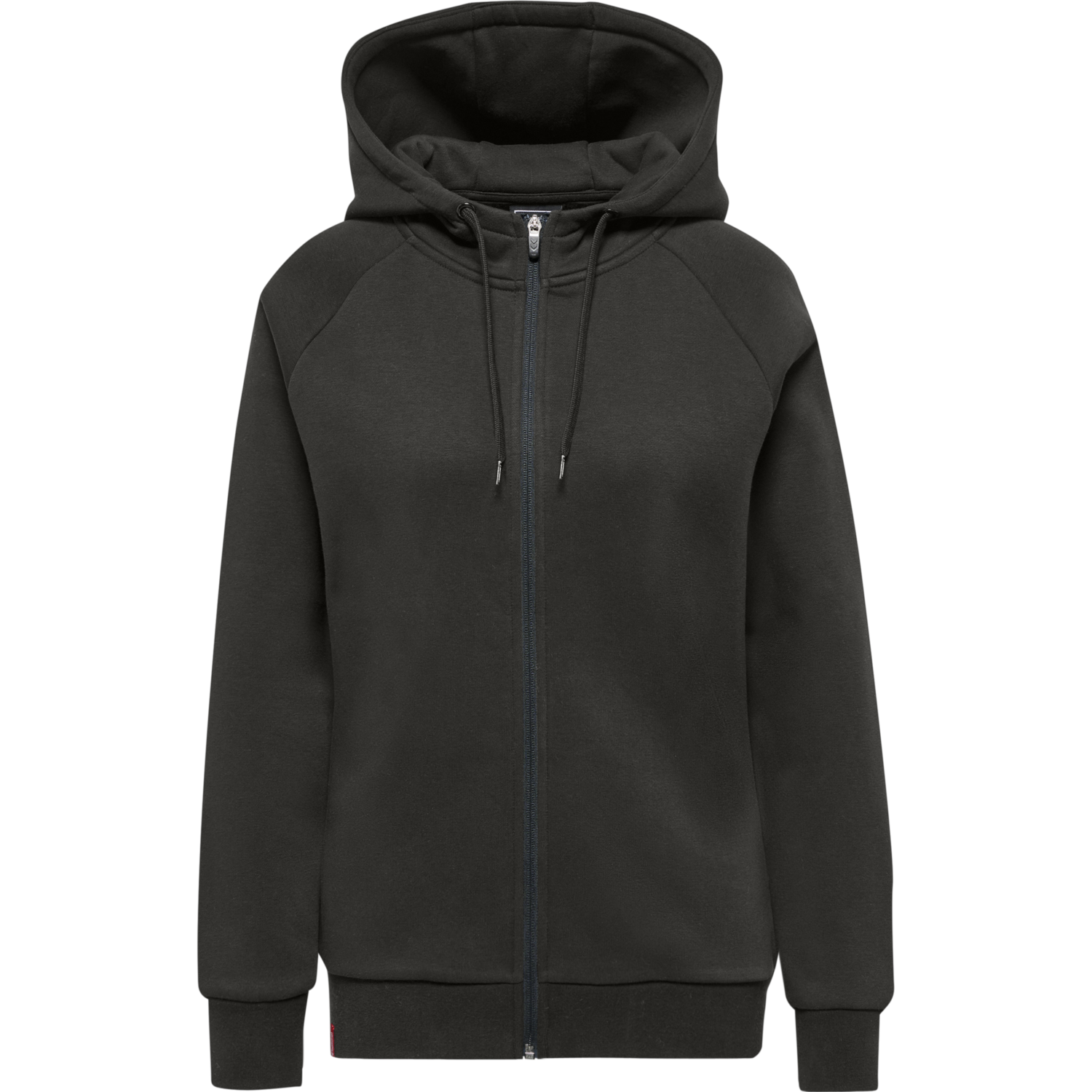 hmlRED HEAVY ZIP HOODIE WOMAN, RAVEN, packshot