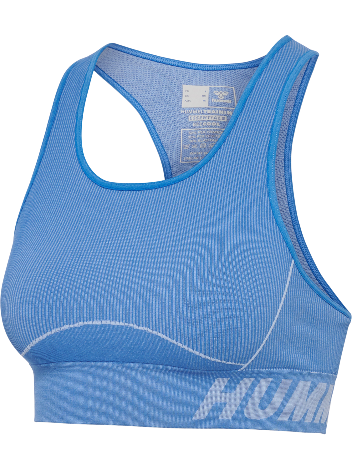 hmlTE CHRISTEL SEAMLESS SPORTS TOP, RIVIERA/BLUE BELL MELANGE, packshot