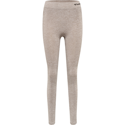 hmlCI SEAMLESS MID WAIST TIGHTS, DRIFTWOOD MELANGE, packshot