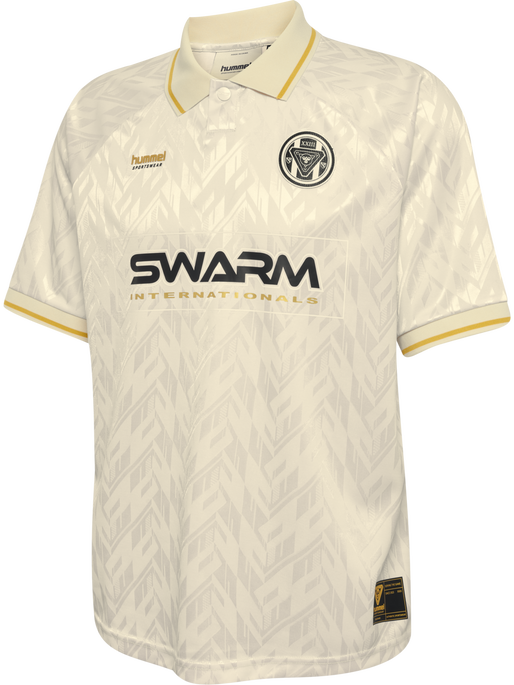 hmlLOOSE BAY SOCCER JERSEY S/S, BLANC DE BLANC hmlLOOSE BAY SOCCER JERSEY S/S, BLANC DE BLANC, packshot