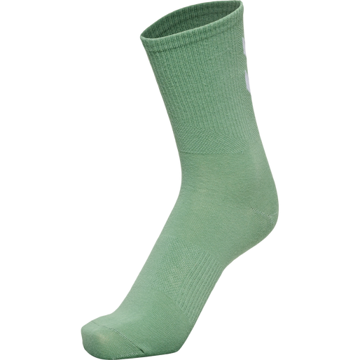 hmlCHEVRON COL 4-PACK SOCKS MIX, MIX GREEN SPRUCE/CELESTIAL BLUE, packshot