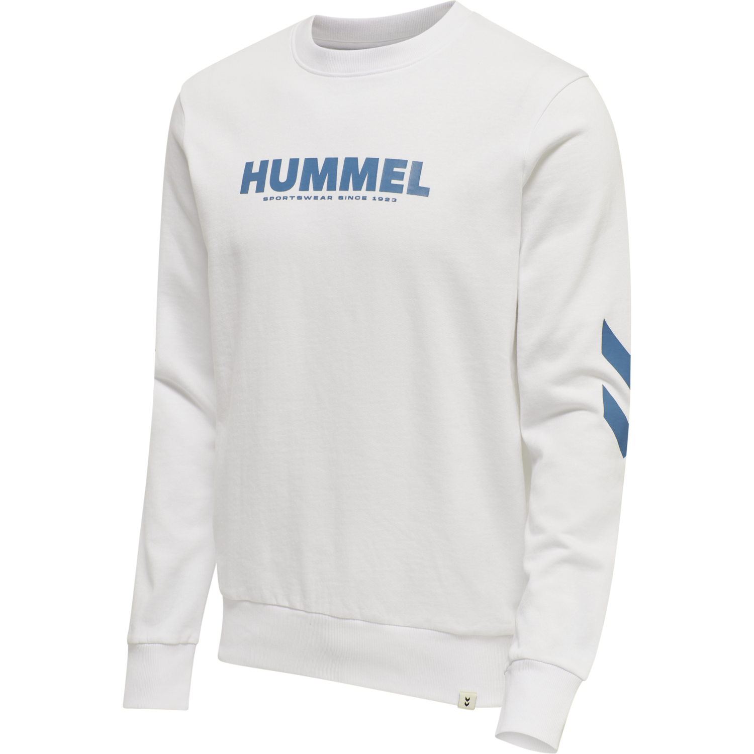 hmlLEGACY SWEATSHIRT, WHITE/DEEP WATER, packshot