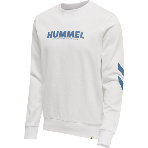 hmlLEGACY SWEATSHIRT, WHITE/DEEP WATER, packshot